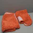 OLANLY Bathroom Rugs Sets 2 Piece, Soft Absorbent Chenille Bath Mats and U-Shaped Contour Toilet Mat Area Rug Set, Machine Washable Bath Carpet, Home Decor Accessories(30"x20"+24"x20", Coral)
