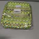 Large Bible Cover for Women, Mint Green & Teal Boho Geometric Bible Case with Zipper, Durable Canvas Study Bible Bag with Handle, Fits up to 10 x 7 x 2 Inches