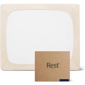 REST Evercool+ Fitted Sheet, CaliKing Size, Snow Ivory, 15" Deep (up to 18), Breathable Bedding for Hot Sleeper and Night Sweats, Bed Sheet with Ionic+ Self-Cleaning Silver Yarn for Sensitive Skin