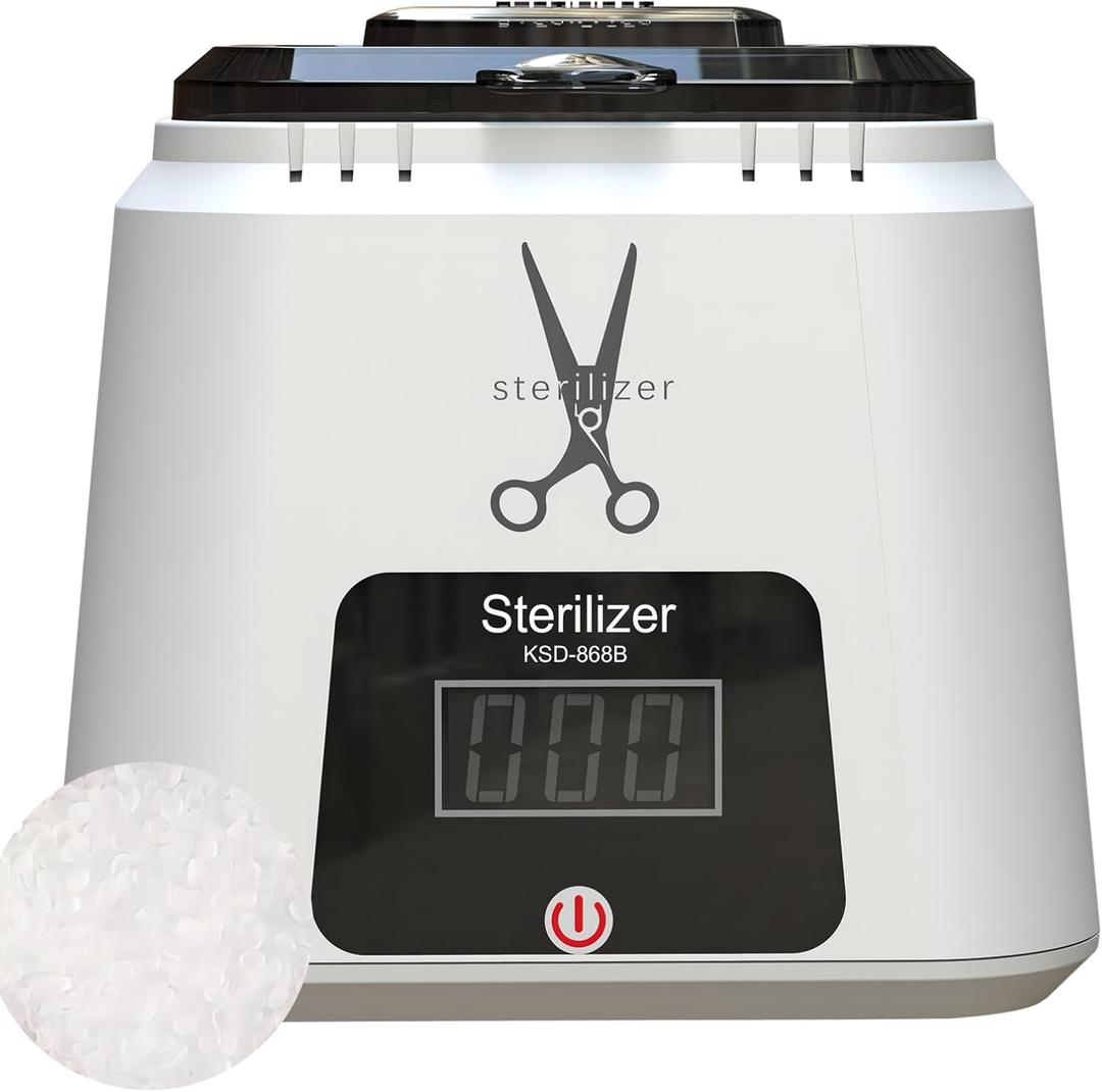 Nail Tool Sterilizer High-Temperature Nail Sterilizer Portable For Metal Nail Art Tools Dental Tool Sterilizer with Glass Beads Sterilizer High Temperature For Manicure Salon