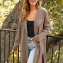 LILLUSORY Women's Long Cardigan Sweaters Oversized Fall Dressy Coatigan Jackets Trendy Knit Winter Coats (Camel)
