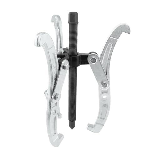 ChgImposs 10 Inch 3-Jaw Gear Puller, 2 Jaw 3 Jaw Puller for Pulley Gears Bearings and Flywheels, Heavy Duty Pulley Puller with Reversible Jaws, High Carbon Steel Removal Tool Bearing Puller Tool