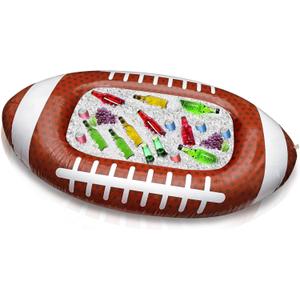 Erweicet Inflatable Football Cooler 1 PCS for Party BBQ Picnic Pool Party Supplies Buffet Luau Cooler, with a Drain Plug Inflatable Ice Bucket for Beer and Beverages