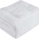 Topcee Weighted Blanket for Adults (15 lbs, 48" x 72") Twin Size Soft Cooling Heavy Blanket Sleeping, Apply to 130-160 lbs Body, Thick Breathable Blanket with Glass Bead, Easy Care (03-white)