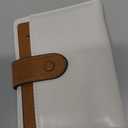 Alldaily Small RFID Blocking Leather Wallet for Women, Bifold with 10 Card Slots and Zipper Pocket (White/Brown)