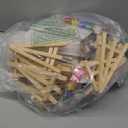 Qilery 24 Set 6 x 6 Inch Canvas Boards and Easel for Painting, Acrylic Paint Strips, Palettes, Brushes, Canvases Painting Kits for Kids Adults Artists Beginners Oil Acrylic Painting Party Favors (5.9" x 5.9")