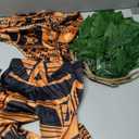 GUEMONG Kids Boy Halloween Long Sleeve T-Shirts Pants Cosplay Suits Christmas Costume With Leaf Skirts, Size130