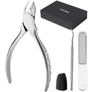 Podiatrist Toenail Clippers, Professional Thick & Ingrown Toe Nail Clippers for Men and Women, Hand Forged Stainless Steel Pedicure Clippers