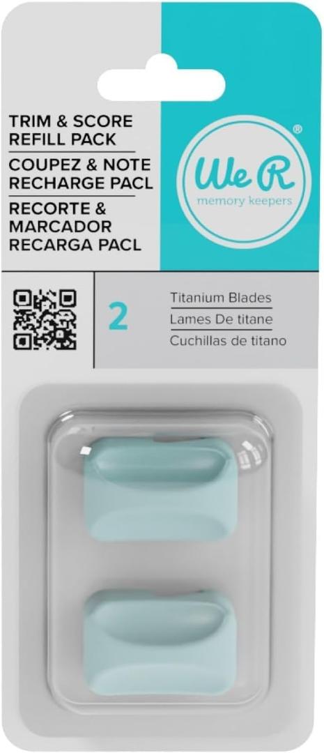 We R Memory Keepers, Trim & Score Refill Blade, V1 - Center Blade, Compatible with Trim Tool 71337-1, Trim, Score, Paper Replacement Blades, Trimming Tool for Scrapbooking, Cards, Paper, and More