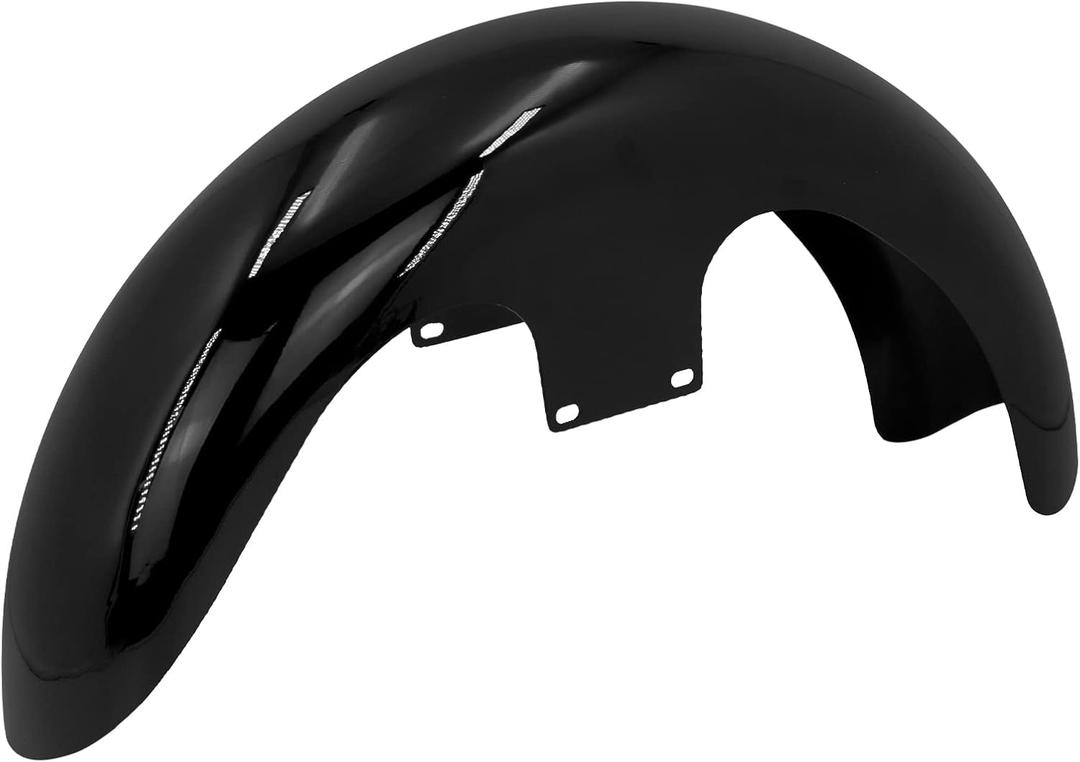 HDBUBALUS 21" Motorcycle Front Fender Mudguards for 130 / R21 Tire Fit for Harley Bagger Touring Road King Electra Glide Street Glide FLHR FLHX (Gloss Black)