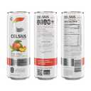 CELSIUS Peach Mango Green Tea, Functional Essential Energy Drink 12 Fl Oz (Pack of 12)