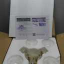 Semi Flush Mount Ceiling Light - Globe Bubble Glass Light Fixture, Mid Century Gold Ceiling Chandelier for Bedroom Hallway Entryway Kitchen Living Room-Bulb not Included