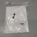 Women's Summer Puff Short Sleeve V Neck Dressy Blouses Shirts Double Layers Casual Loose Fit Mesh Flowy Tunic Tops (White, XXL)