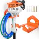 reliahom Garage Organization Weed Eater Hanger, Heavy Duty Garden Tool Organizer Trimmer Rack for Hedge Trimmer, Garden, Garage Wall, Shed, 1 Pack