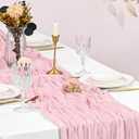 10 Pack Light Pink Cheesecloth Table Runner 17x108 Inch Boho Gauze Cheese Cloth Table Runners for Wedding Party Baby Shower Birthday Home Decor
