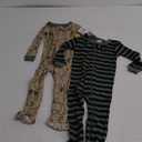 Gerber Baby Boys 2-Pack Footed Pajamas, Bear Green Stripes White, 12 Months