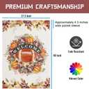 4 x Fall Garden Yard Flag 28 x 40 Inch Outside Double Sided Burlap Pumpkin Rugby Maple Leaf Welcome Flag Farmhouse Holiday Patio Lawn House Outdoor Decorations (Multicolor)