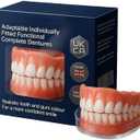Moldable False Teeth, Silicone Dentures, Men and Veneers Teeth for Women - Upper and Lower Matching Set, Convenient and Quick, Suitable for Daily, Party