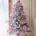 24 Pcs Artificial Christmas Berry Stem Picks Star Picks Faux Floral Berry Spray Branches Christmas Table Centerpiece Home Office Vase Filler Decoration (Pink)