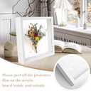 4 Pack 8"x 8" Shadow Boxes Frame Display Cases Wood Deep Shadowbox for Photos, Dried Flowers, Handicrafts Picture Frames for Wall Tabletop (White, 8x8)