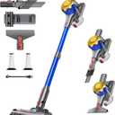 MBYULO Cordless Vacuum Cleaner, 580W 50Kpa Powerful Stick Vacuum, Up to 70Mins Rechargeable Battery, Vacuum Cleaners for Home Anti-Tangled Lightweight Handheld for Hardwood Floor, Carpets, Pet Hair (Blue)