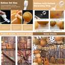 Cowboy Birthday Party Decorations Western Birthday Party Supplies, 65Pcs Cowboy Balloons and 1Pcs Western Birthday Backdrop for Cowboy Rodeo Birthday Party Country Western Baby Shower
