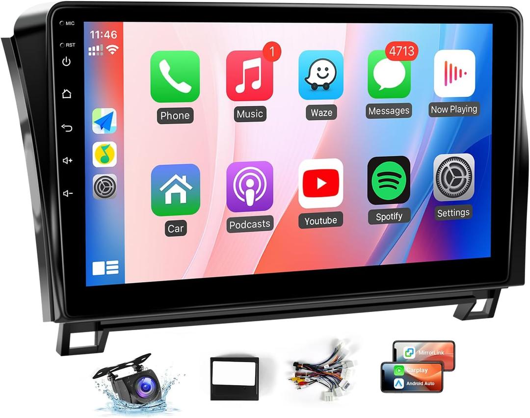 Naifay Car Stereo for (Fit J.B.L Version) Toyota Tundra 2007-2013 Toyota Sequoia 2008-2018 Radio Upgraged, 10.1inch Touch Screen for Tundra Carplay Android Auto Bluetooth GPS WiFi + Can Bus MIC