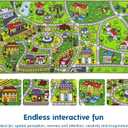 Booooom Jackson Kids Car Rug - 79"x39" Play Mat for Toy Cars, Non-Slip Playroom Rug