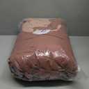 Monbix Twin XL Comforter Set Terracotta, Cationic Dyeing Bedding Set Reversible 5 Pieces, All Season Bed in a Bag with Comforter, Sheets, Pillowcase & Sham