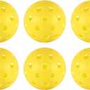 6 pcs Pickleball Balls,40 Hole Indoor Pickleball Balls,8mm Precision Drilled-Spaced Pickle Ball Set-Profession Plastic Ball for Pickleballs Paddles and Indoor Floor Sport Court
