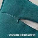 FUTEI Pack of 2 Chenille Throw Pillow Covers 16x16 Inch, Teal