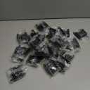 50-Pack Cabinet Hinges, 1/2 Inch Overlay, Satin Nickel Semi-Concealed, Self-Closing, Face Mount (Black)