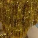 Rossesay 2 Piece Gold 3 Tier Fringe Tinsel Chandelier Fringe Chandelier Decoration Birthday Bachelorette Party Decoration Iridescent Foil Shimmering for Graduation Prom Party Decor 2026