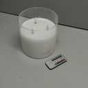 Eywamage 3 Wick Clear Glass Flameless Candle with Remote, Large Flickering LED Battery Pillar Candle  6" H 6"