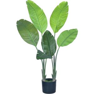 Bird of Paradise Plant Artificial - 3FT Faux Plants Indoor Tall with Realistic Trunks - Indoor Silk Floor Plant for Home Decor in Living Room, Office, and Bedroom