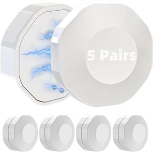 5 Pairs Shower Curtain Magnet Weights Bottom (White)