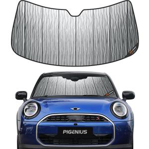Pigenius Windshield Sunshade for Mini Countryman (R60) & Paceman (R61) 2011-2016, Reversible Silver/Black