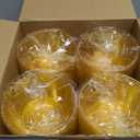 Yungyan 200 Pack Disposable Clear Plastic Bowls for Party 6oz Hard Plastic Salsa Dessert Ice Cream Candy Fruit Small Glitter Bowls for Christmas Wedding Baby Shower Birthday Party(Gold)