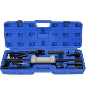 Bicos 13pcs Slide Hammer Dent Puller Set, Automotive Dent Remover with 10lbs Slide Hammer Universal Slide Hammer Auto Body Truck Repair Tool Kit with Carrying Case(Blue)