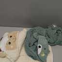 Blissful Diary Muslin Baby Hooded Towel 2 Pack, Soft & Absorbent Bath Towel for Infant, Toddler, Unisex, Baby Gift, Newborn Essentials, Bear & Lamb, 32"L x 32"W