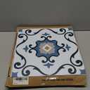 WOWSTAR 30-Pack Peel and Stick Floor Tiles, 12 x 12in Vinyl Flooring Tiles, Self-Adhesive Waterproof Flooring Planks for Kitchen, Dining Room, Bedrooms, 30 Sq. Ft - Blue Flower Texture