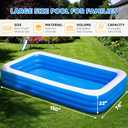 Large Inflatable Pool for Adults - 150" X 74" X 22" Oversized Blow Up Swimming Pool with Pump, Thickened Family Pools for Backyard Outdoor