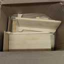 Suwimut 2 Pack Bamboo Coffee Cup and Lid Storage Organizer Holder, 2 Compartments Disposable Paper Cup Dispenser, Cups and Lids Organizer for Kitchen Countertop Coffee Bar