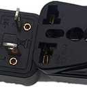 2 x Toptekits Black NEMA 6-20P Universal Plug Adapter110-250V 15A,Universal World to North American US NEMA 6-20P Electrical Plug Adapter Converter