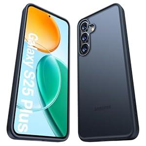 TORRAS Shockproof Galaxy S22 Case, [Military Grade Drop Tested] Translucent Matte Hard Back & Soft Edge Slim Protective for Samsung S22 Case Guardian Series, Black