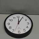 AKCISOT Atomic 10 Inch Wall Clock Analog Clocks for Indoor Kitchen, Battery Operated Clock for Bedroom Office Classroom Living Room(Black)