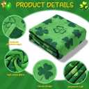 Hallswl 3pcs St. Patrick's Day Hand Towels Green Shamrock Jacquard Towel for Bath Irish Clover Cotton Soft Bathroom Kitchen Decorative Set for St. Patrick's Day Holiday Decor Gift,14 x 29 Inch