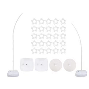 Balloon Arch Kit Stand, Bendable 8FT and 6FT (White)
