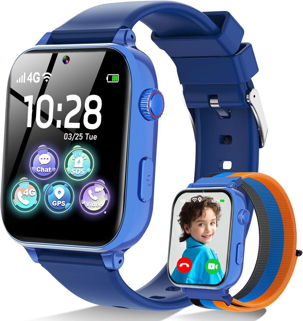 MOKAST Kids Smart Watch Toys for Boys Girls  Children Watch for Kids 4-12 Years Touch Screen Watches with 15 Games Video Camera Music Player Alarm School Mode Education Birthday Gifts (Navy)