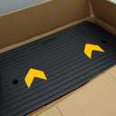 Rubber Threshold Ramp Doorway, 3" Rise Wheelchair Ramp, Non-Silp Surface, 33000 LBS Capacity, Portable Ramp for Wheelchairs Home Doorways Driveway Curb